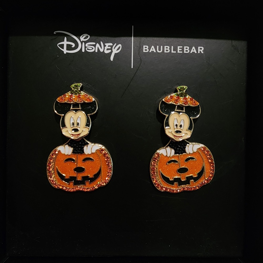 Disney Baublebar Mickey Pumpkin Earrings